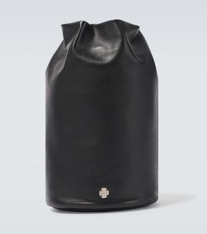 The Row Etui Sporty Aus Leder - Schwarz