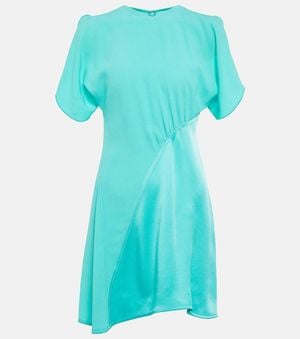 Victoria Beckham Asymmetric Minidress - Blue