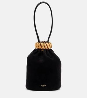 Alaïa Bolso Motion Mini De Ante Adornado - Negro