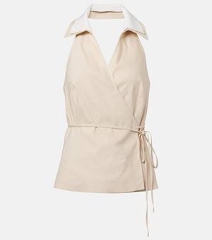 Jonathan Simkhai Campbell Linen Top - Natural