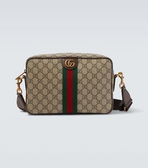 Gucci Ophidia Gg Canvas Medium Crossbody Bag - Green