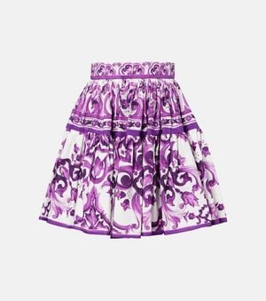 Dolce & Gabbana Skirt With 'Majolica' Print - Purple