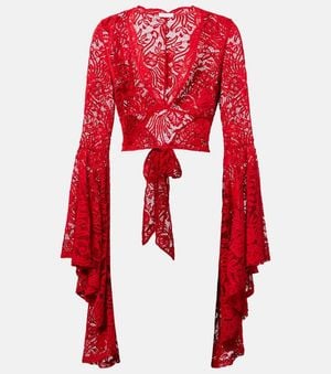 Alexandra Miro Top Talia Aus Spitze - Rot