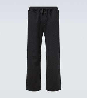 Saman Amel Cashmere Straight Trousers - Black
