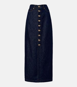 7 For All Mankind Denim Maxi Skirt - Blue