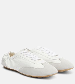 Saint Laurent Sneakers Lewis Aus Leder Und Veloursleder - Weiß