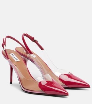 Alaïa Le Cour 90 Patent Leather Slingback Pumps - Red