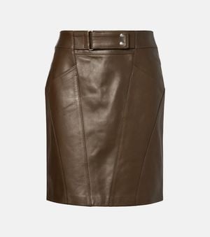 Tom Ford Leather Miniskirt - Green