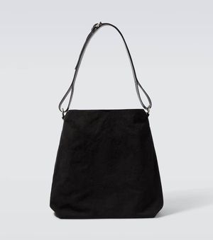 Dries Van Noten Tote Bag Aus Canvas Mit Leder - Schwarz