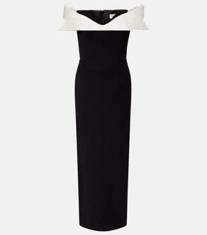 The New Arrivals Ilkyaz Ozel Jacqueline Off-Shoulder Midi Dress - Black