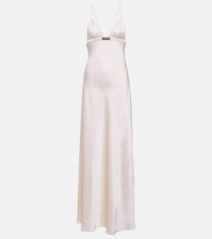 Miu Miu Satin Gown - White