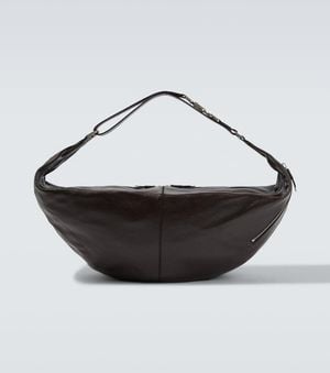 Lemaire Belted Leather Top-Handle Bag - Black