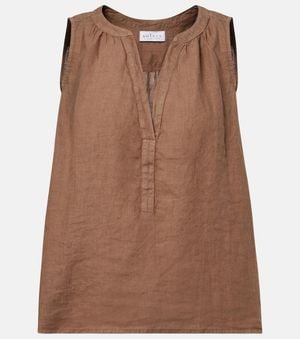 Velvet Tacy Linen Tank Top - Brown