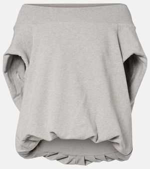 Dries Van Noten Sweatshirt Cocoon Aus Baumwoll-Jersey - Grau