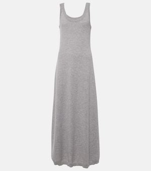 Brunello Cucinelli Cashmere Midi Dress - Grey