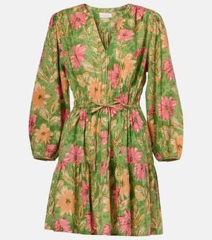 Velvet Bedrucktes Minikleid Aus Baumwolle - Grün