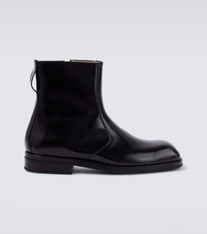 Lemaire Leather Ankle Boots - Black