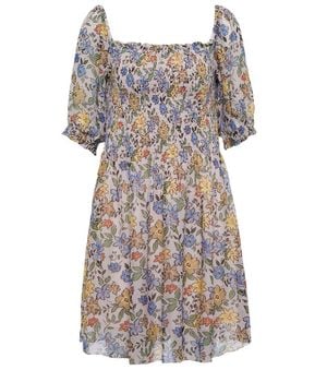 Velvet Robe Estelle En Crepe A Fleurs - Multicolore