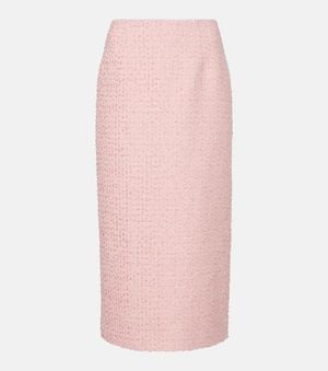 Carolina Herrera Tweed Pencil Skirt - Pink
