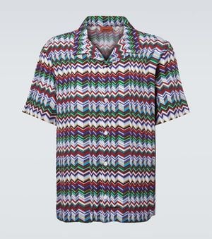 Missoni Zigzag Bowling Shirt - Blue