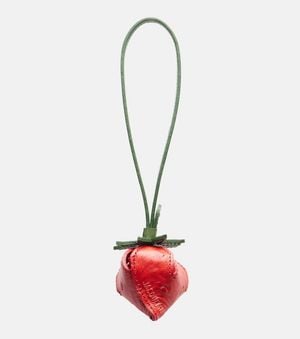 Jacquemus La Fraise Small Embossed Leather Bag Charm - Red
