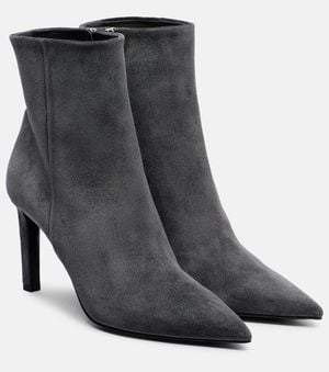 Jimmy Choo Frankie 85 Suede Ankle Boots - Black