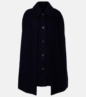 TOTEME Wool Boucle Cape - Blue