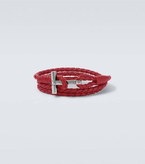 Tom Ford Armband T Aus Leder - Rot
