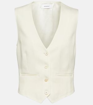 Wardrobe NYC Cropped Wool Vest - White