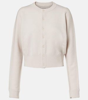 Extreme Cashmere Blouson Cashmere-Blend Cardigan - White