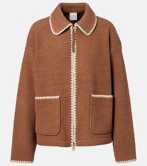 Varley Bestickte Jacke Ruiko Aus Teddyfleece - Braun