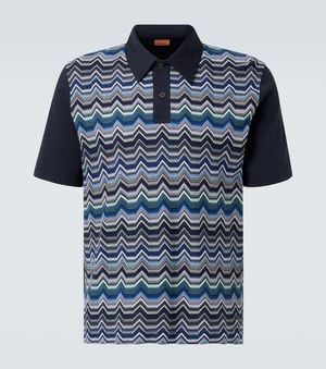 Missoni Polohemd Aus Baumwolle - Blau