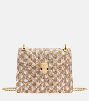 BVLGARI Serpenti Forever Embellished Shoulder Bag - Natural