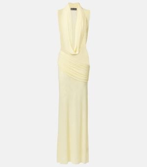 David Koma Semi-Sheer Gown - Yellow