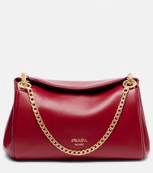 Prada Tumulte Small Leather Shoulder Bag - Red