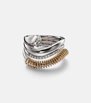 Rainbow K Anello Versus Pear - Bianco