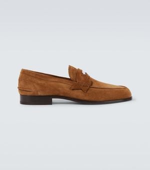 Christian Louboutin Loafers Penny Aus Veloursleder - Braun