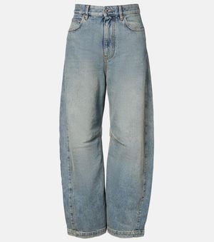 Loewe Anagram Barrel-Leg Jeans - Blue