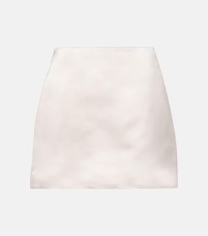 Lisa Yang Silk Satin Miniskirt - White