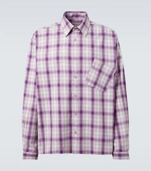 ERL Checked Cotton Shirt - Purple