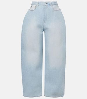 Acne Studios High-Rise Barrel-Leg Jeans - Blue
