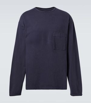 Lemaire Sweatshirt Aus Baumwoll-Jersey - Blau