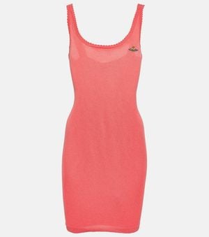 Vivienne Westwood Orb-embroidered Organic Cotton Minidress - Pink