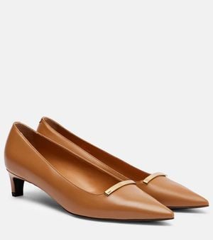 Tod's Barretta 40 Leather Court Shoes - Brown