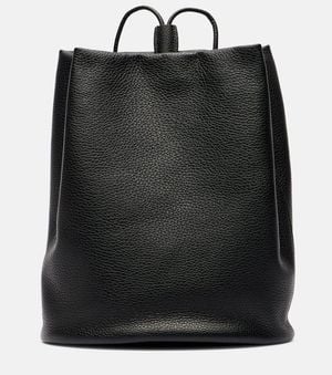 The Row Joe Medium Leather Backpack - Black