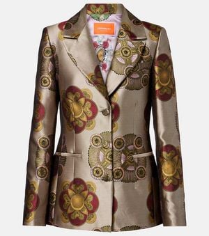 La DoubleJ 24/7 Printed Blazer - Brown