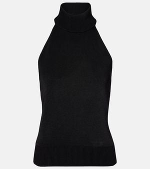 Givenchy Halterneck Open-Back Jersey Top - Black