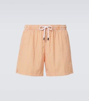 Fedeli Striped Terry T-Shirt - Natural