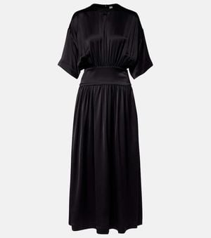 TOTEME Maxikleid Aus Satin - Schwarz
