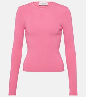 Marine Serre Core Open-Back Jersey Top - Pink